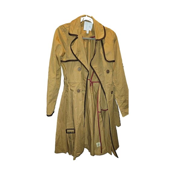 Anthropologie Ett Twa Marley Trench Tan Brown Belted Jacket Coat Size 8 - Picture 7 of 8